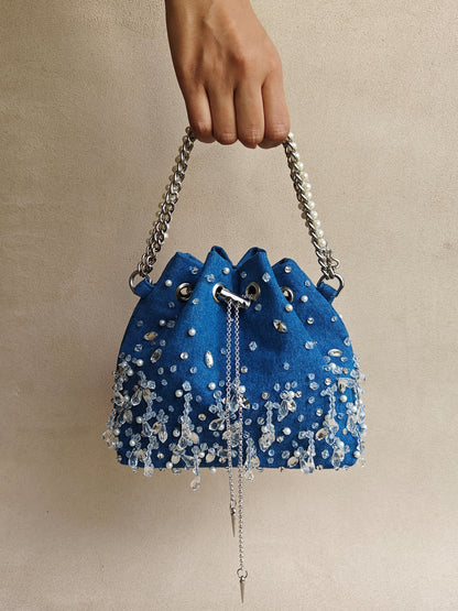 Denim Bucket Bag